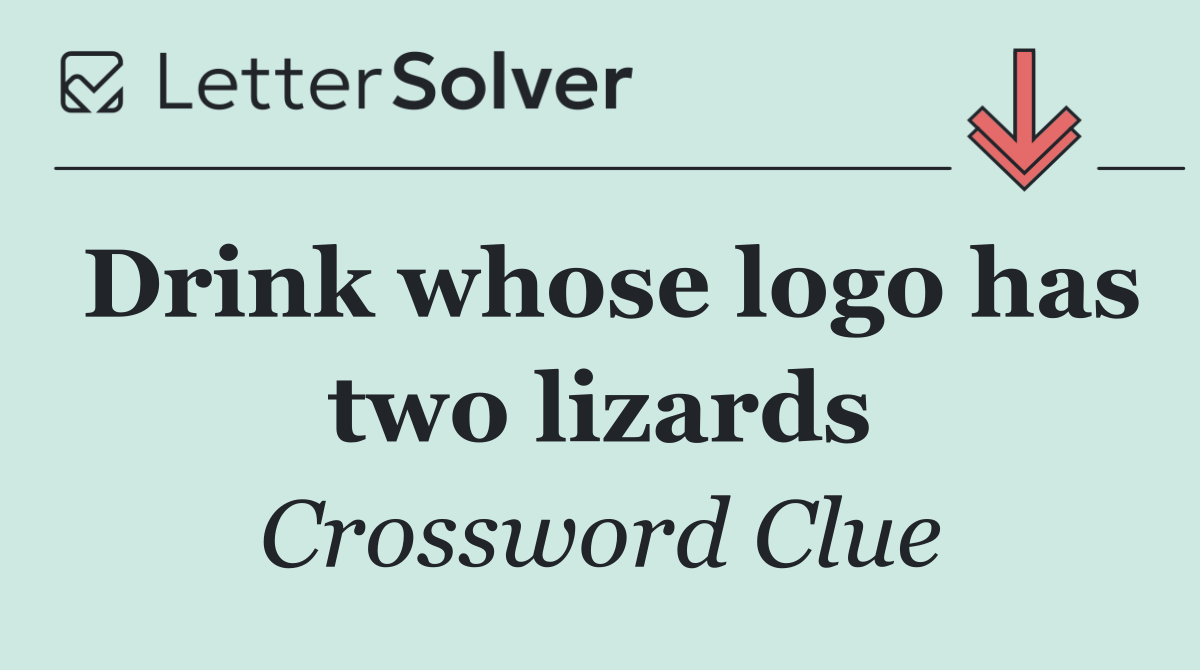 Drink whose logo has two lizards