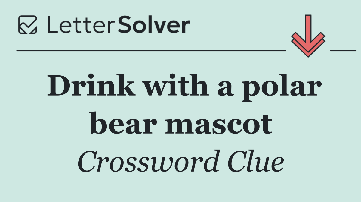 Drink with a polar bear mascot