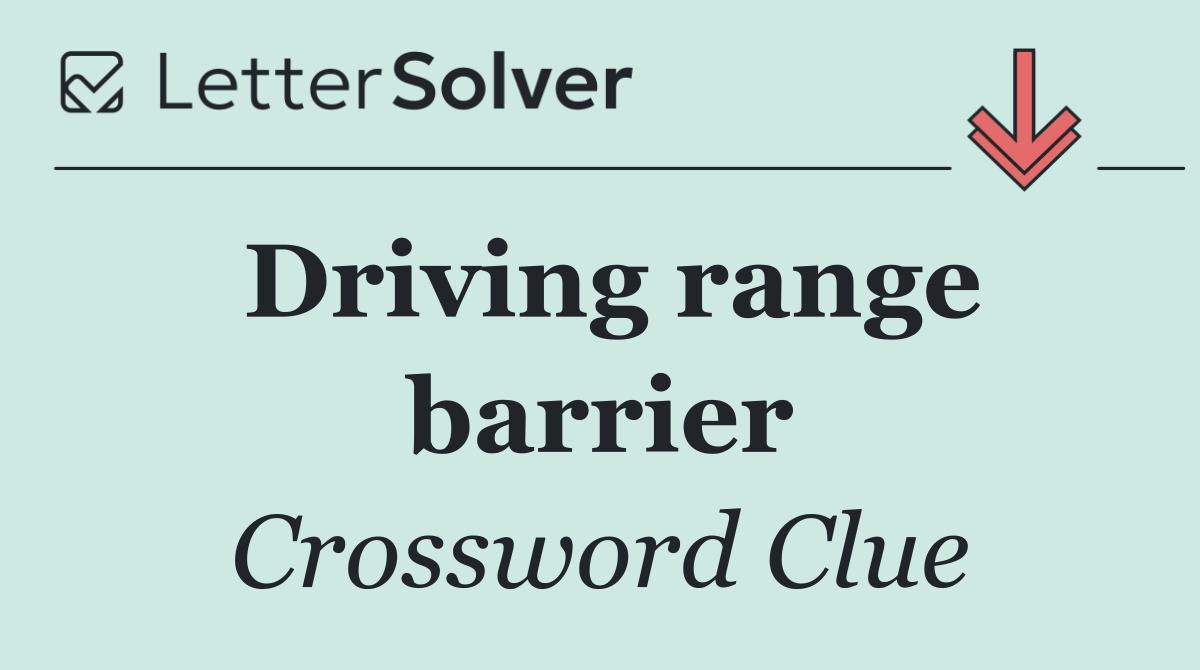 Driving range barrier