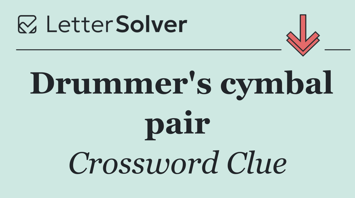 Drummer's cymbal pair
