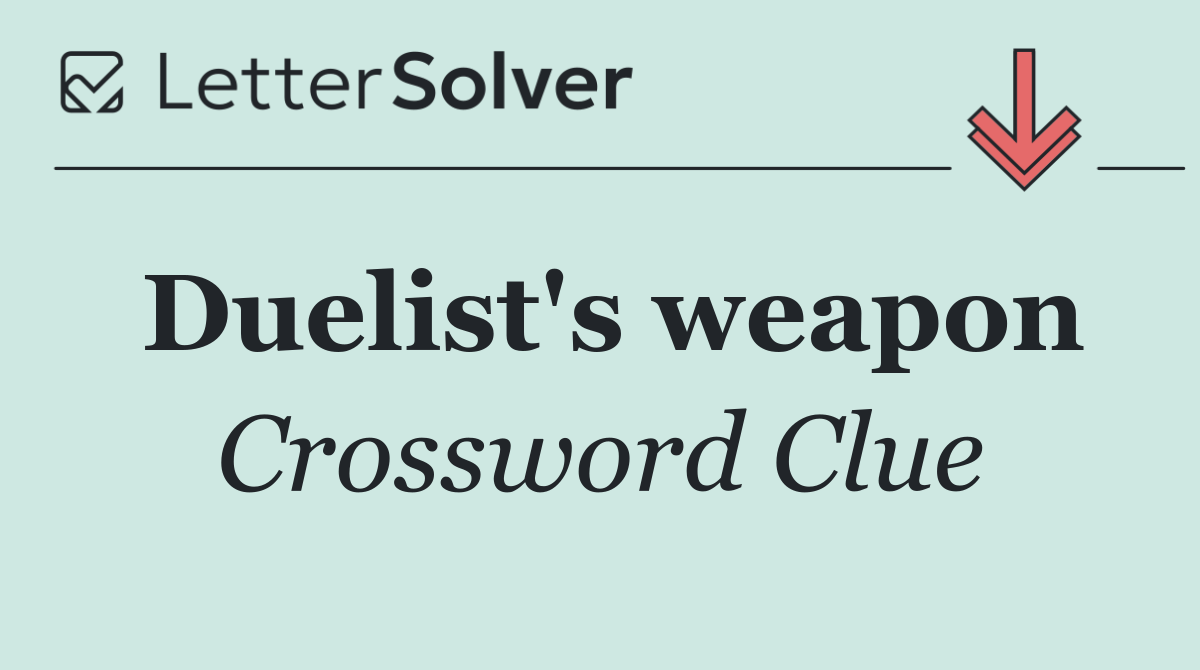 Duelist's weapon