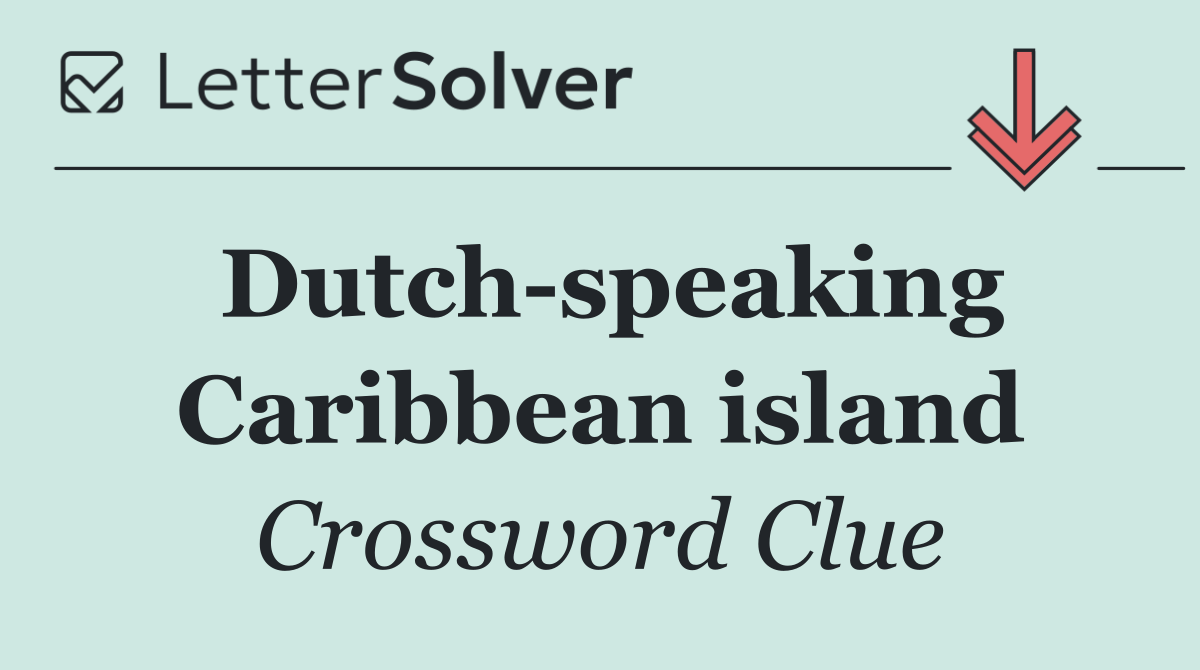 Dutch speaking Caribbean island