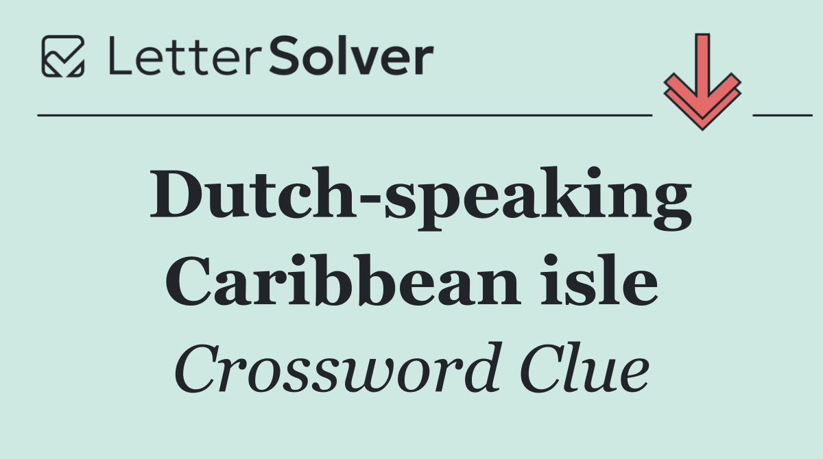 Dutch speaking Caribbean isle
