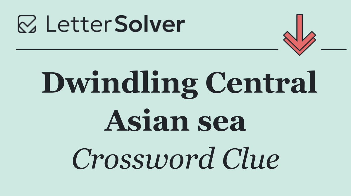 Dwindling Central Asian sea