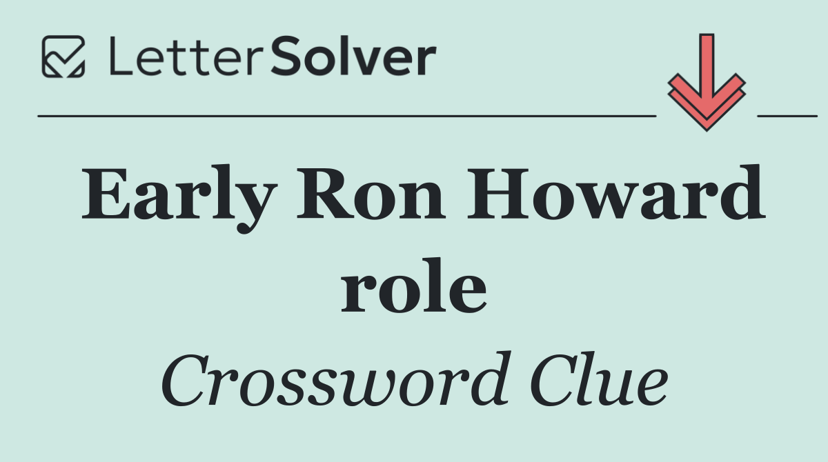 Early Ron Howard role