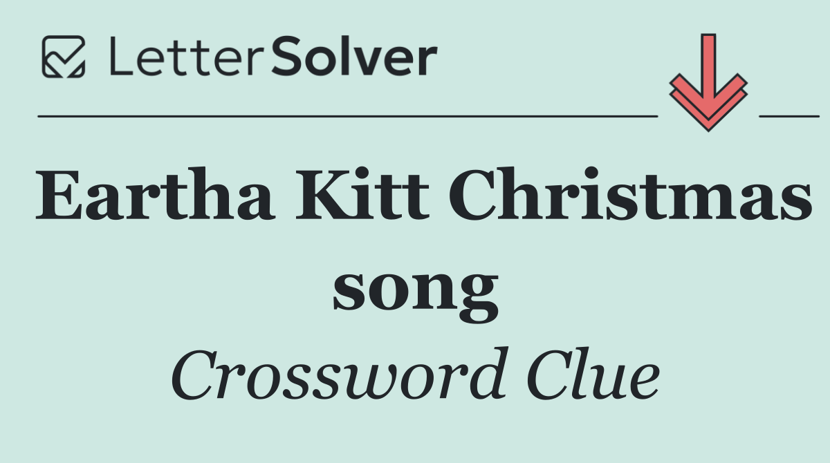 Eartha Kitt Christmas song