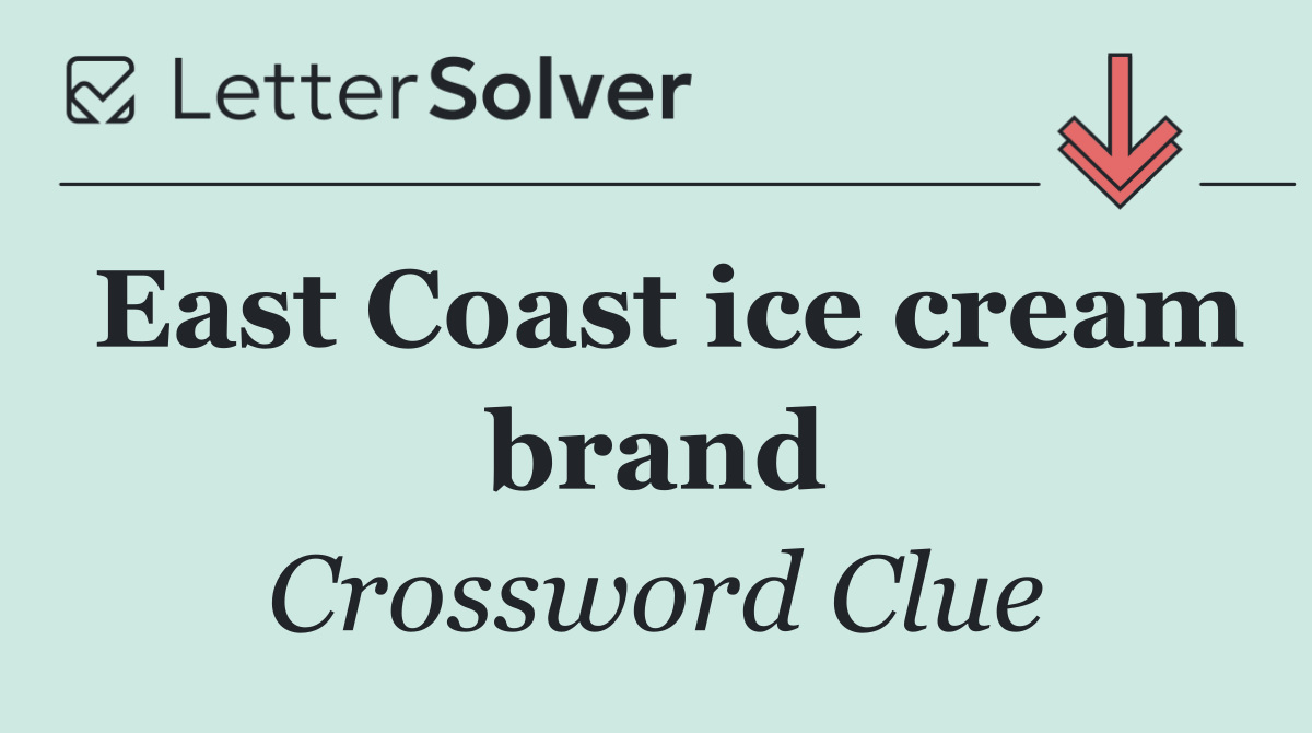 East Coast ice cream brand