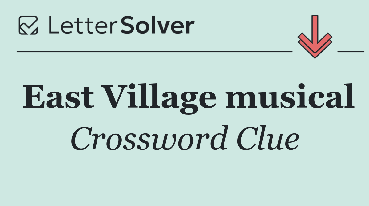 East Village musical