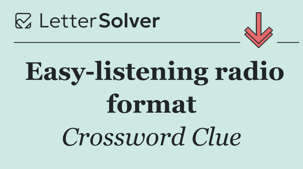Easy listening radio format
