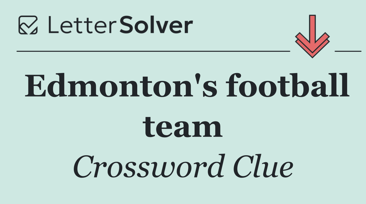 Edmonton's football team