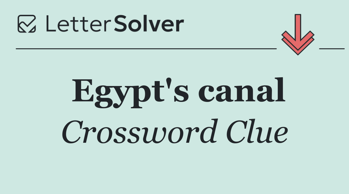 Egypt's canal