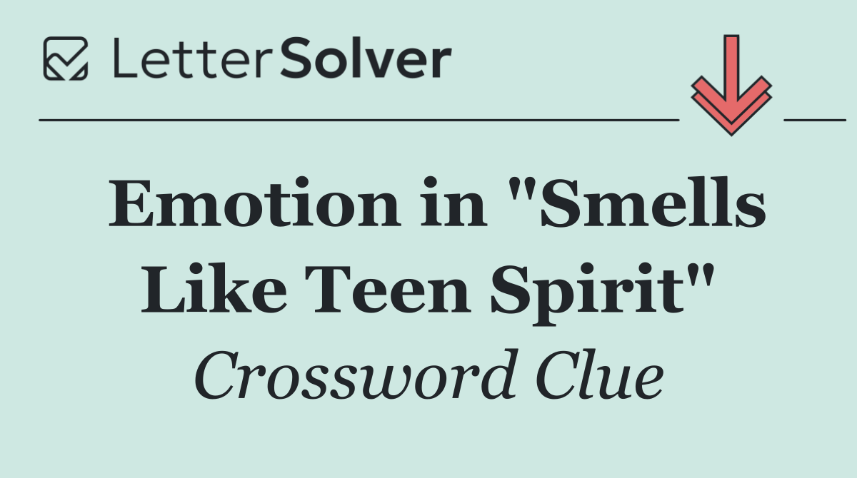 Emotion in "Smells Like Teen Spirit"
