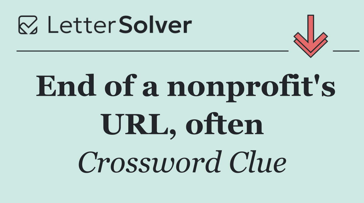 End of a nonprofit's URL, often