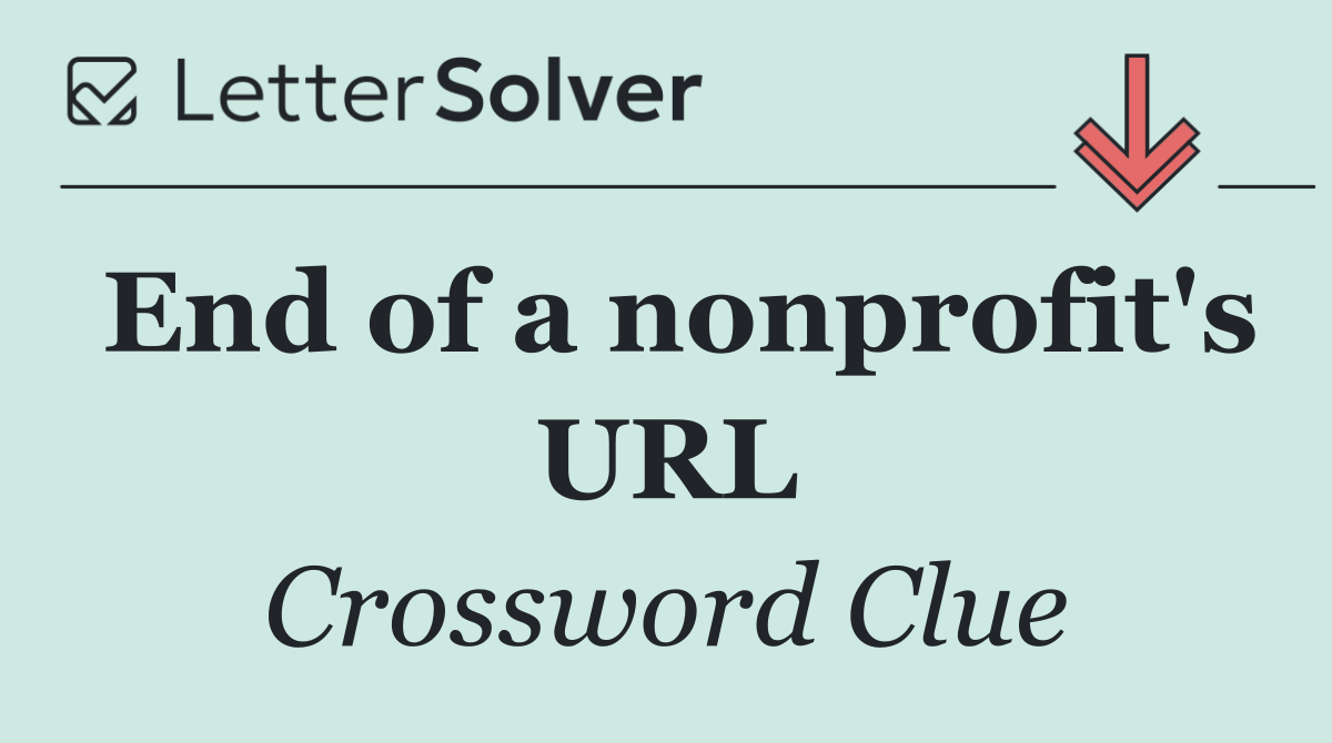 End of a nonprofit's URL