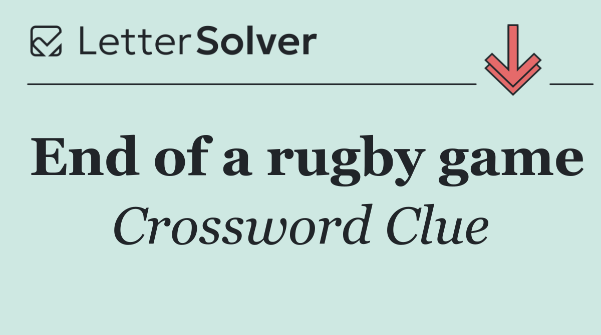 End of a rugby game