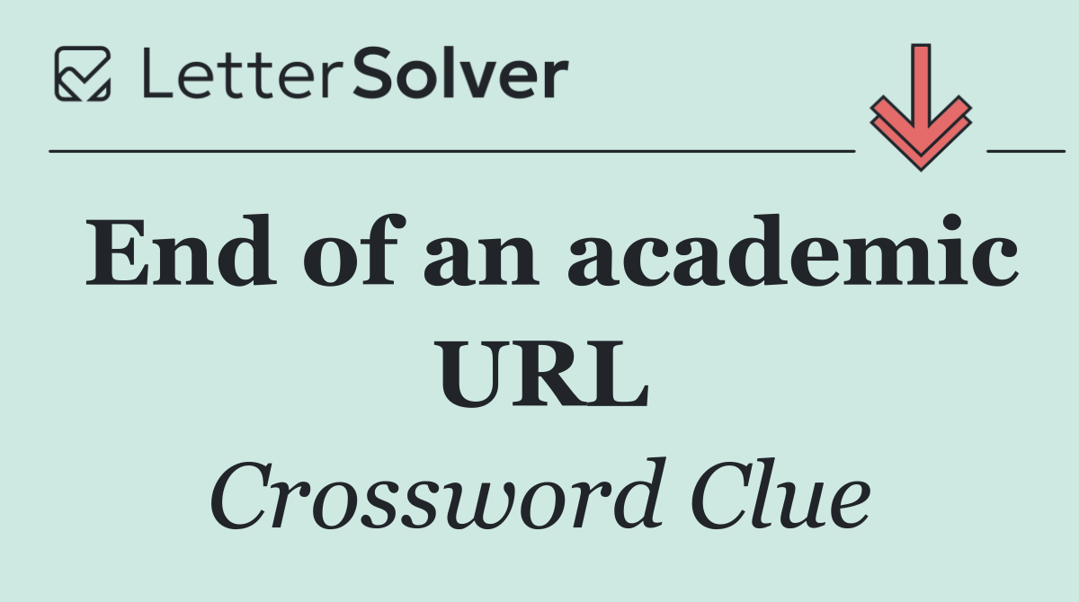 End of an academic URL