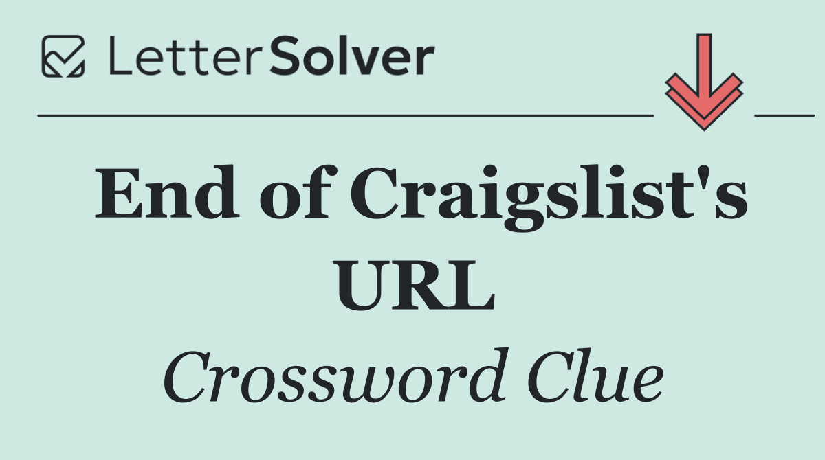 End of Craigslist's URL