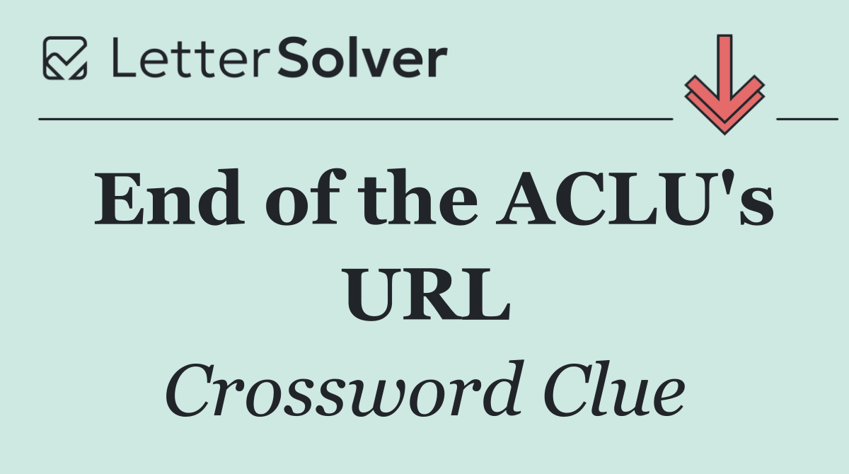 End of the ACLU's URL
