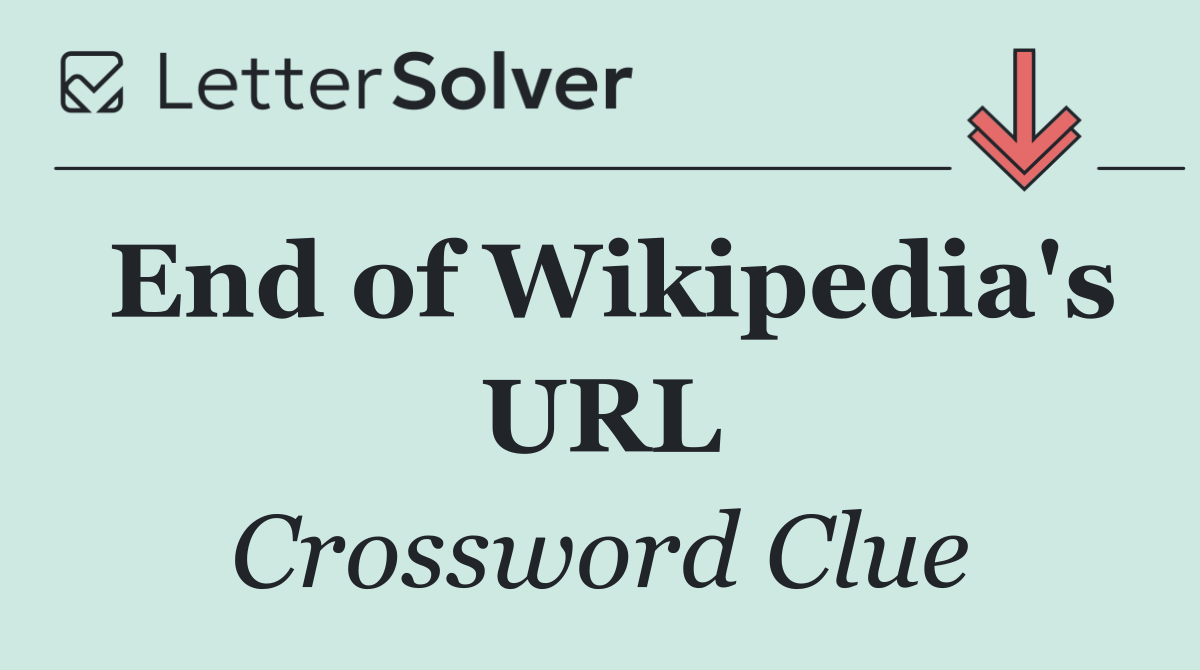 End of Wikipedia's URL