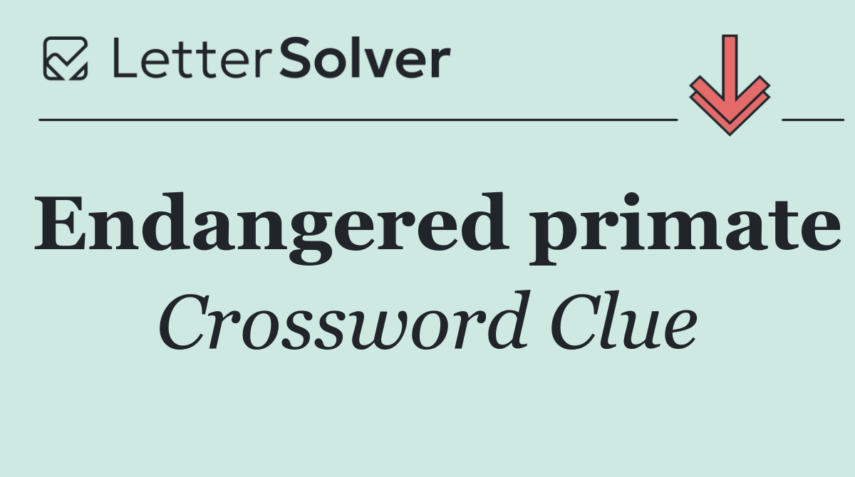 Endangered primate