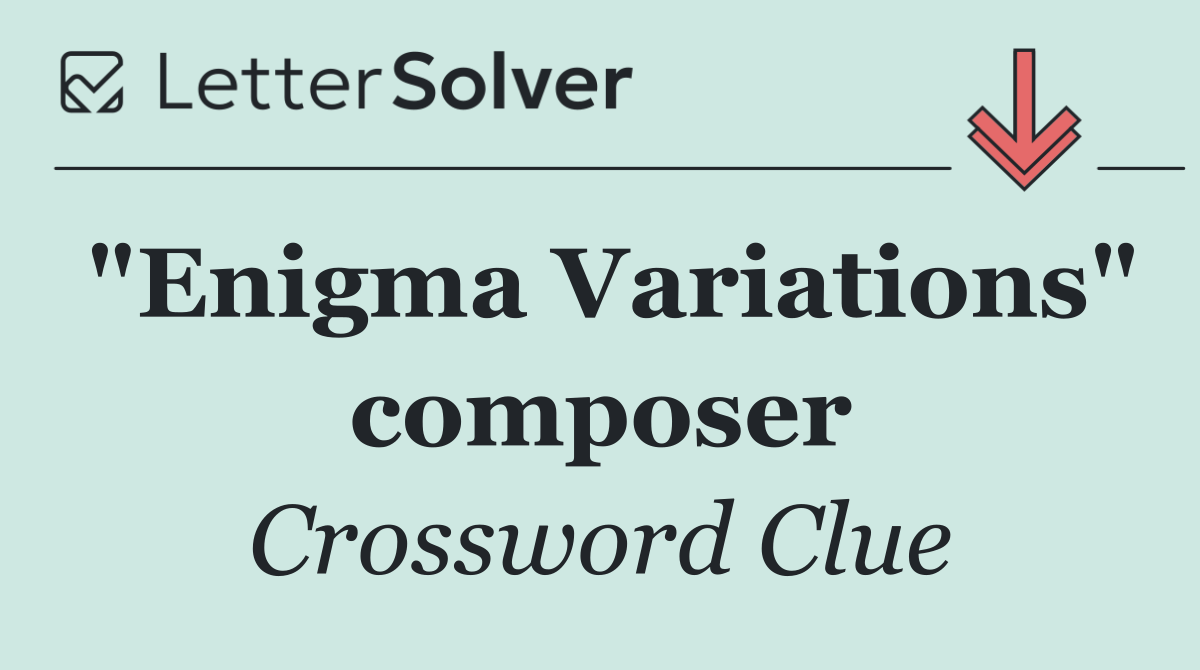 "Enigma Variations" composer