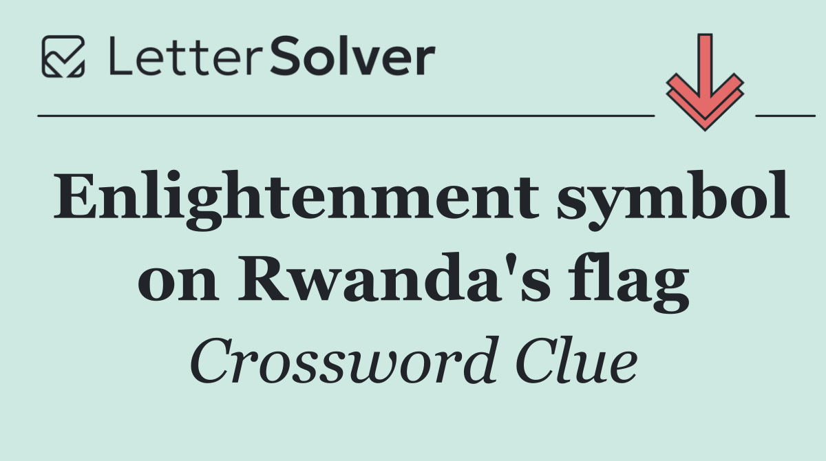 Enlightenment symbol on Rwanda's flag