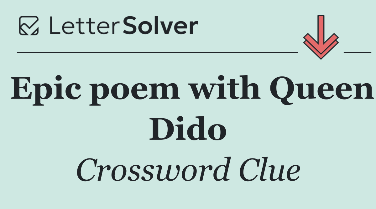 Epic poem with Queen Dido