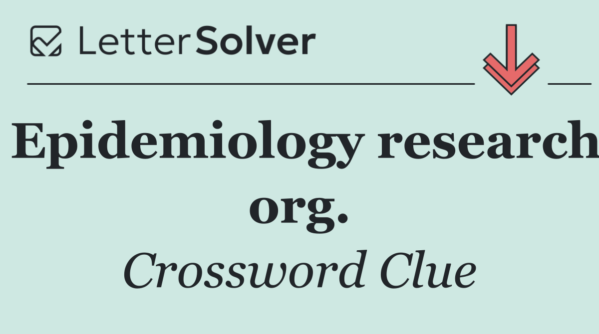 Epidemiology research org.