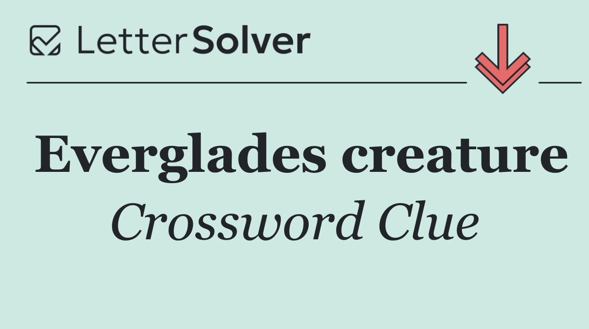 Everglades creature