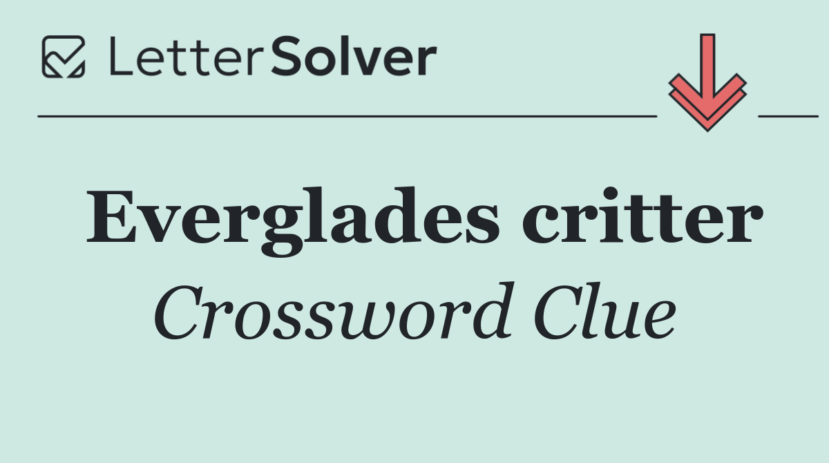 Everglades critter