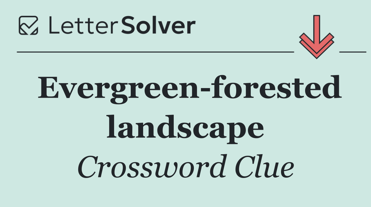 Evergreen forested landscape