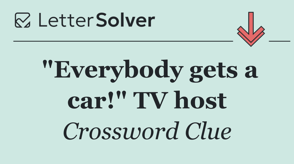 "Everybody gets a car!" TV host