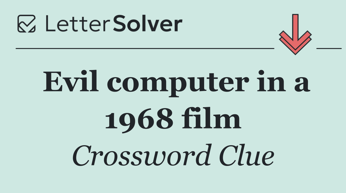Evil computer in a 1968 film