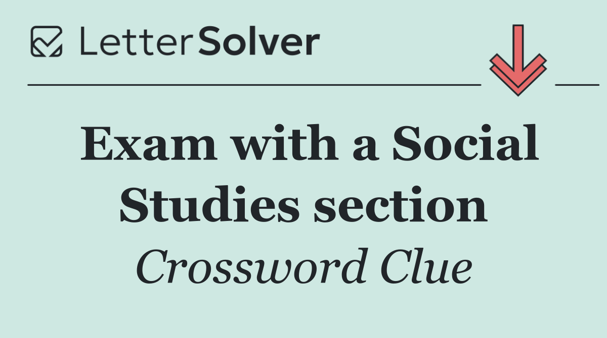 Exam with a Social Studies section
