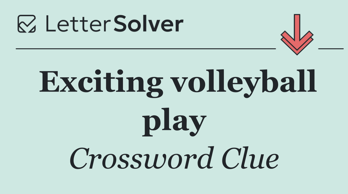 Exciting volleyball play