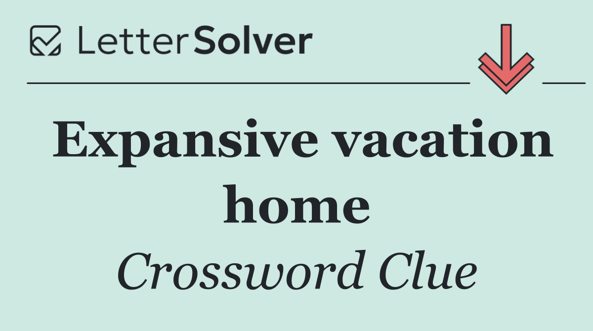 Expansive vacation home