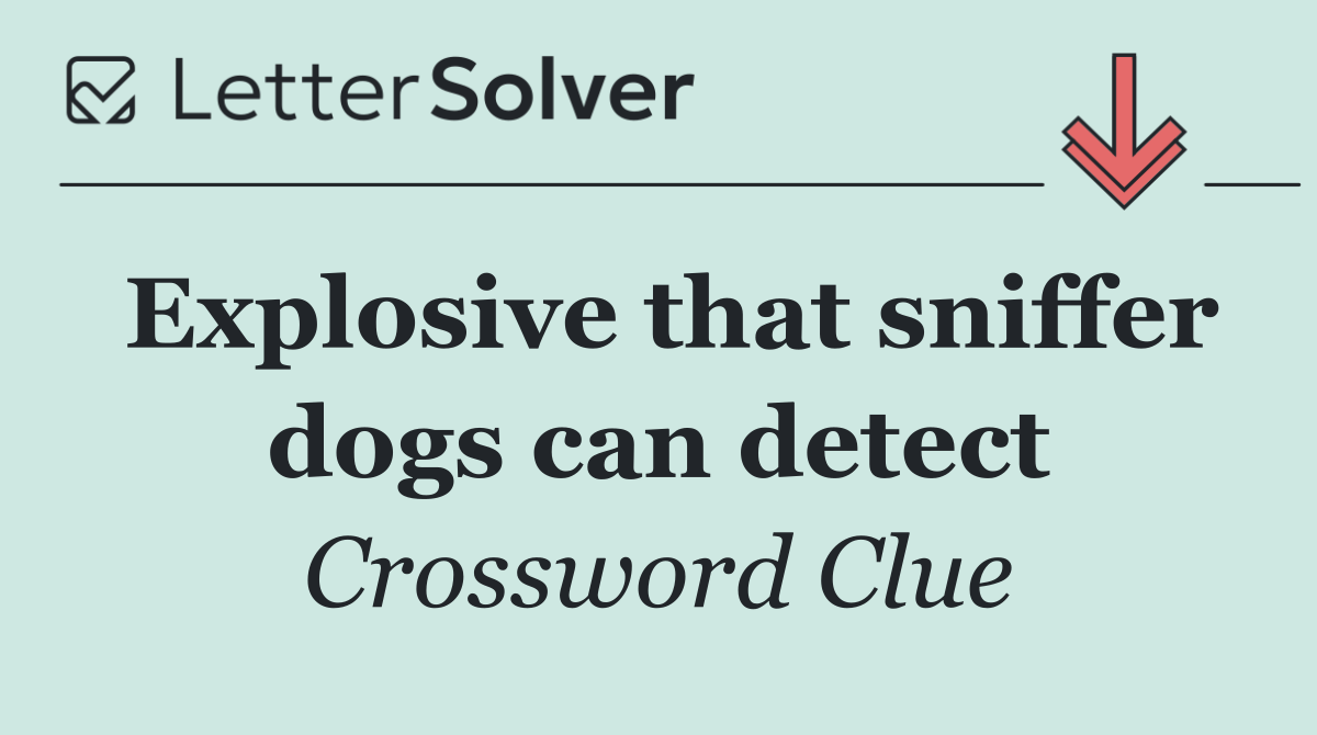 Explosive that sniffer dogs can detect