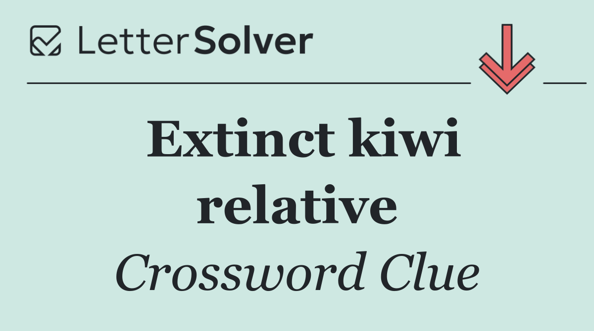 Extinct kiwi relative