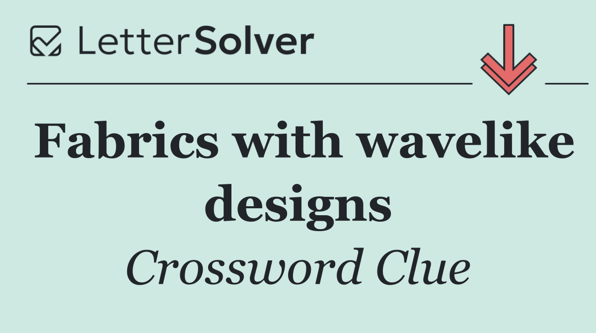 Fabrics with wavelike designs