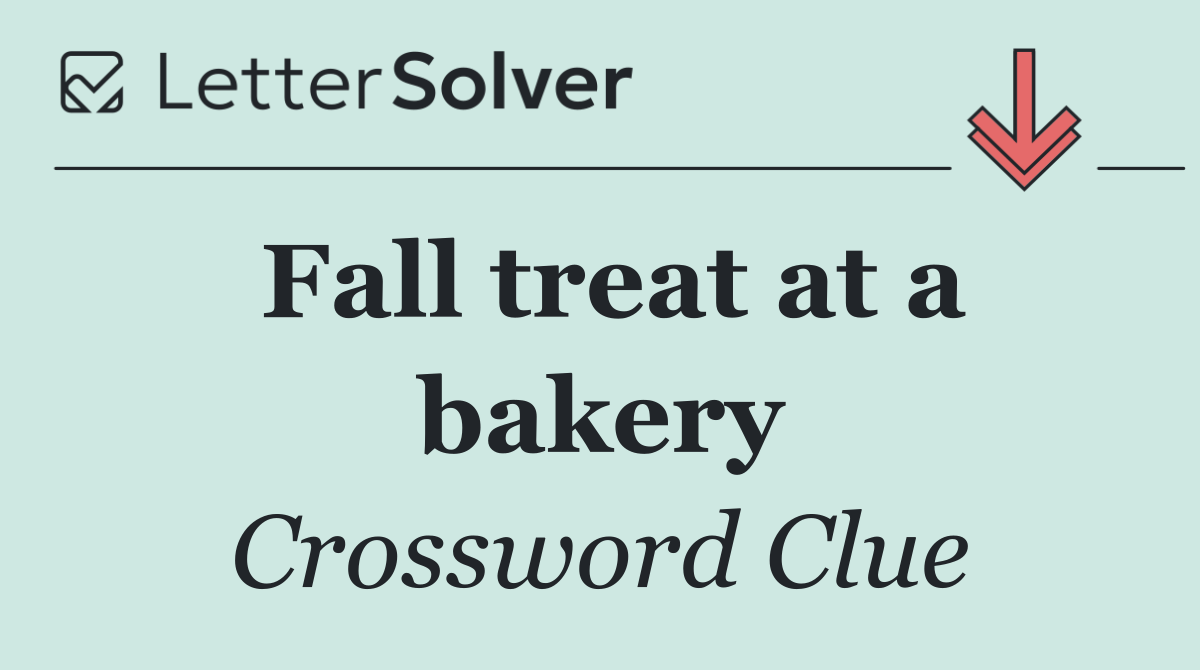 Fall treat at a bakery