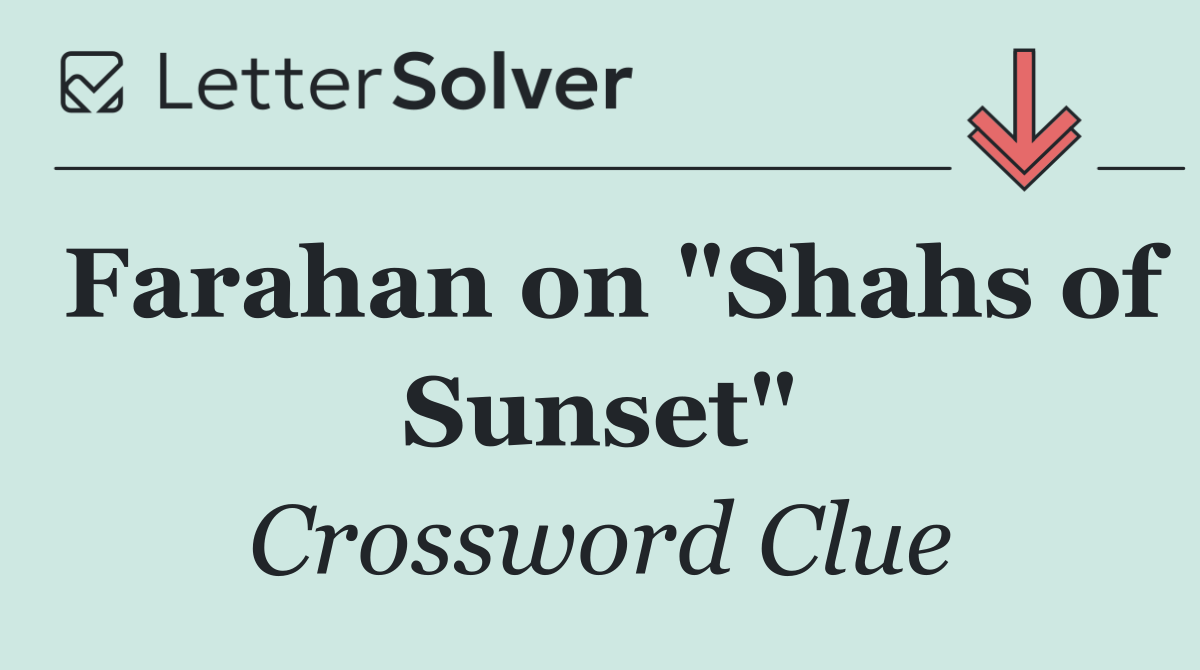 Farahan on "Shahs of Sunset"