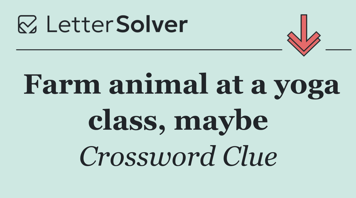Farm animal at a yoga class, maybe
