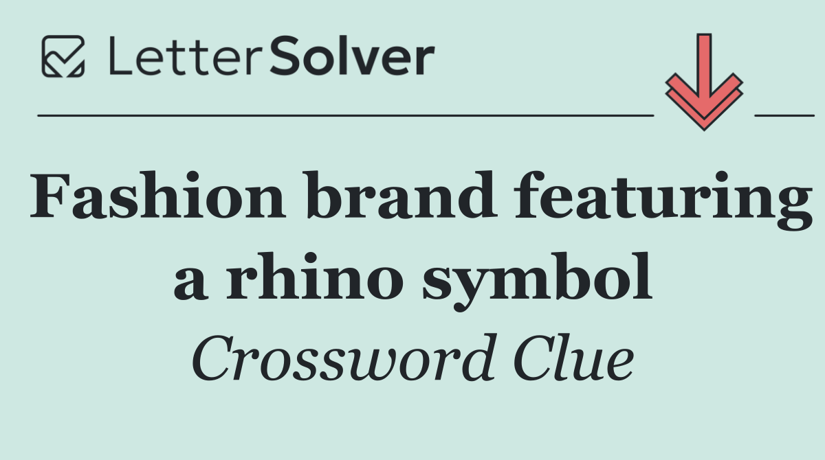 Fashion brand featuring a rhino symbol