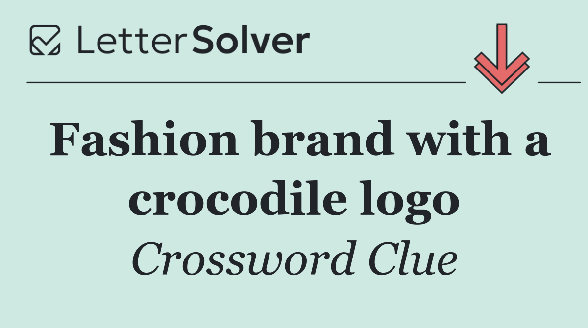 Fashion brand with a crocodile logo