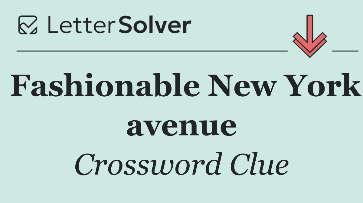 Fashionable New York avenue