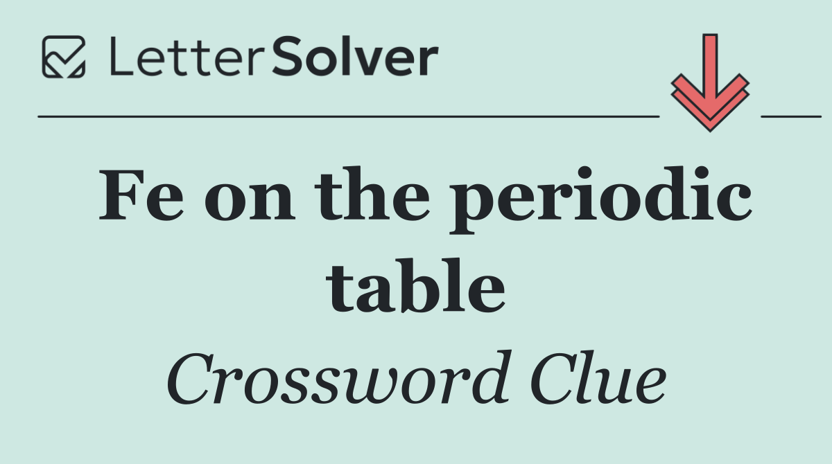 Fe on the periodic table