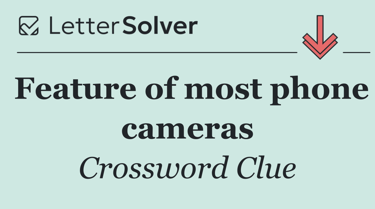 Feature of most phone cameras