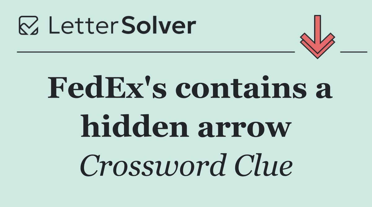 FedEx's contains a hidden arrow