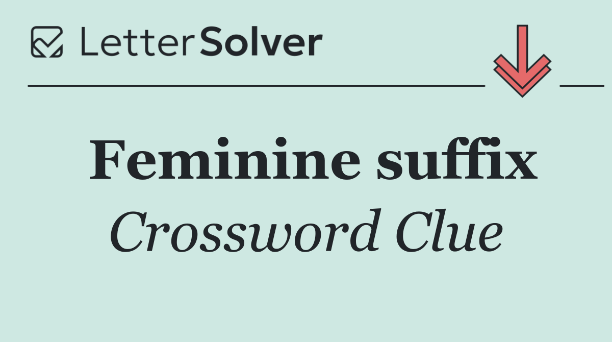 Feminine suffix