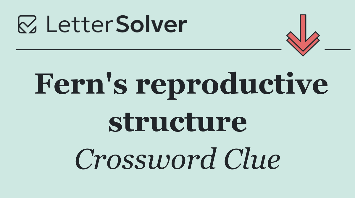 Fern's reproductive structure